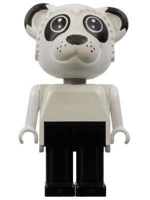 Fabuland Bear - Patrick Panda, White Head, Top and Arms, Black Legs