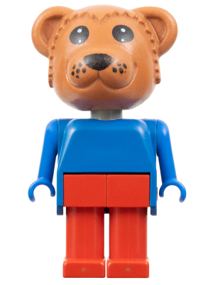 Fabuland Bear - Bernard Bear, Red Legs, Blue Top and Arms