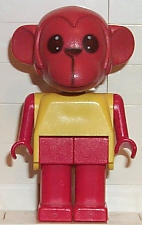 Fabuland Monkey- Mike Monkey, Red Head, Legs and Arms, Yellow Top
