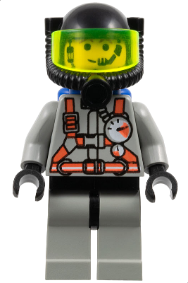 Fire - City Center 2, Light Gray Legs with Black Hips, Black Breathing Helmet, Blue Air Tanks