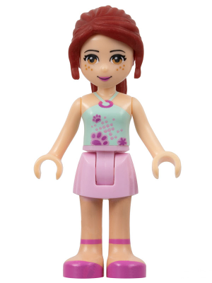 Friends Mia - Bright Pink Skirt, Light Aqua Halter Neck Top