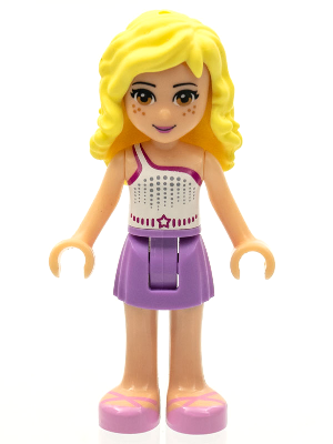 Friends Naya - Medium Lavender Skirt, White Top with Star Belt