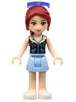 Friends Mia - Bright Light Blue Skirt, Dark Blue Vest Top, Sunglasses