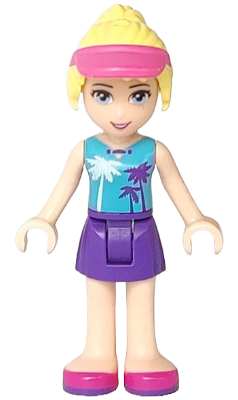 Friends Stephanie - Dark Purple Skirt, Medium Azure Top