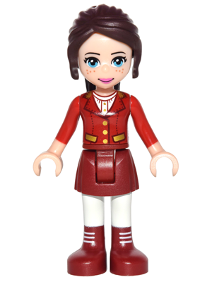 Friends Naomi (Light Nougat) - Red Jacket, Dark Red Skirt and Boots