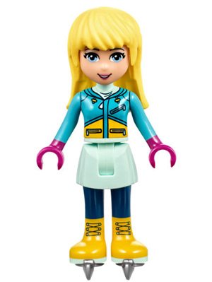 Friends Stephanie - Light Aqua Skirt, Dark Azure Top, Ice Skates