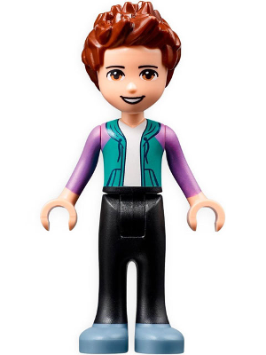 Friends Ethan - Black Trousers, Dark Turquoise Hoodie