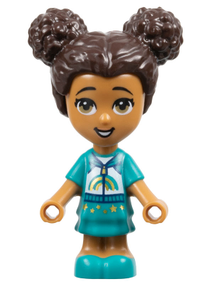 Friends Liz - Micro Doll, Dark Turquoise Dress and Rainbow Hoodie