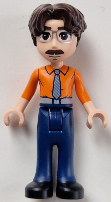 Friends Martin - Orange Shirt, Dark Blue Trousers, Black Shoes