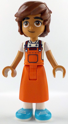 Friends Leo - Reddish Orange Apron, Medium Azure Shoes