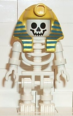 Skeleton with Standard Skull, Yellow Mummy Headdress with Pattern