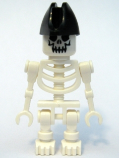 Skeleton - Evil Skull, Straight Mechanical Arms with Vertical Grip, Black Bicorne Hat