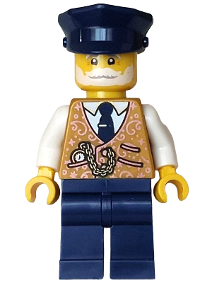Holiday Express Train Conductor - Pearl Gold Vest, Dark Blue Legs and Hat