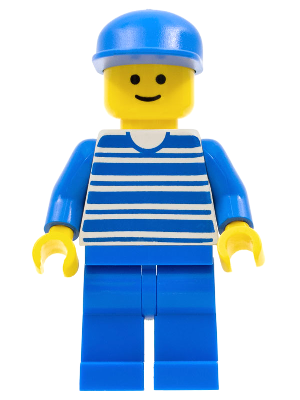 Horizontal Lines Blue - Blue Arms - Blue Legs, Blue Cap