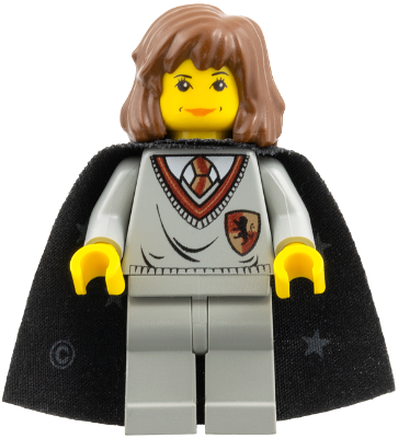 Hermione Granger - Gryffindor Shield Torso, Light Gray Legs, Black Cape with Stars