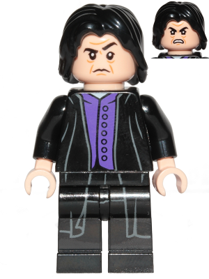 Professor Severus Snape - Dark Purple Shirt, Black Robes, Printed Legs, Shirt Tail
