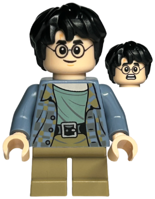 Harry Potter - Sand Blue Jacket, Dark Tan Short Legs, Grin / Scared