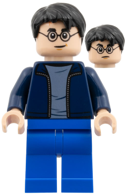 Harry Potter - Dark Blue Open Jacket over Sand Blue Shirt, Blue Legs