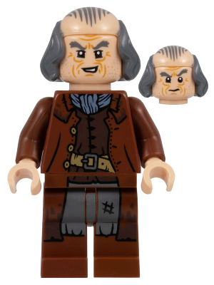 Argus Filch - Bald on Top, Reddish Brown Jacket, Printed Legs