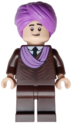 Professor Quirinus Quirrell - Dark Brown Robe, Medium Lavender Turban