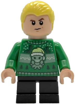 Draco Malfoy - Green Holiday Sweater, Black Short Legs