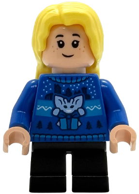 Luna Lovegood - Blue Holiday Sweater, Black Short Legs
