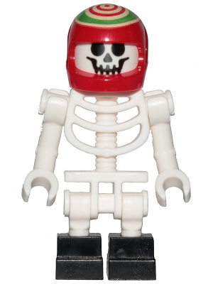 Skeleton - Red Helmet, Bent Arms, Black Square Feet (Douglas Elton / El Fuego)