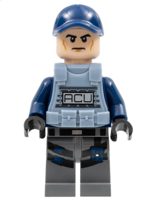 ACU Trooper - Male, Dark Blue Cap, Light Nougat Head, Sand Blue Body Armor Vest