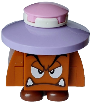 Goomba (Black Interior Pieces) - Angry, Eyelids, Lavender Hat