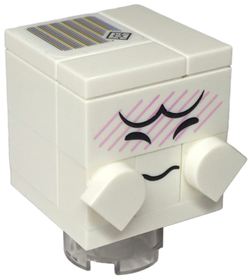 Boo - Closed Mouth, Brick, Round 2 x 2 with Axle Hole Stand