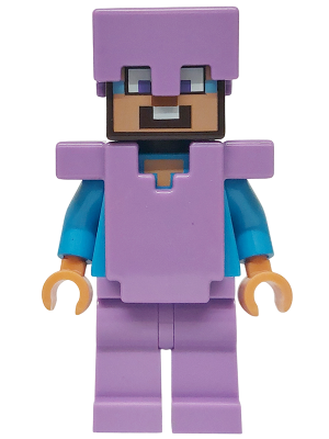 Steve (Nougat) - Medium Lavender Legs, Helmet and Armor, Dark Azure Around Eyes