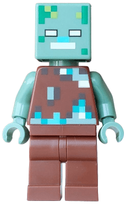 Drowned Zombie - Dark Brown, Dark Turquoise, Green, Sand Green, White, Medium Azure Pixelated Vest
