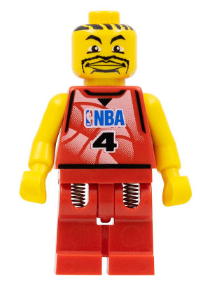 NBA Player, Number 4 with Red Legs