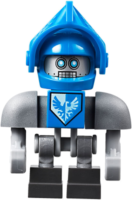 Clay Bot - Dark Bluish Gray Shoulders, Blue Visor