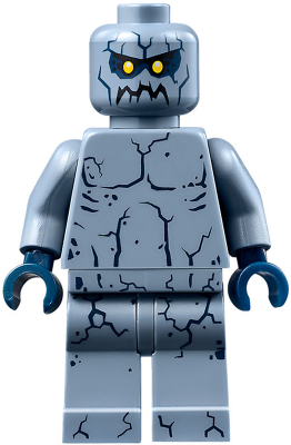 Stone Stomper - Small Dark Blue Cracks on Chest and Legs, Closed Mouth