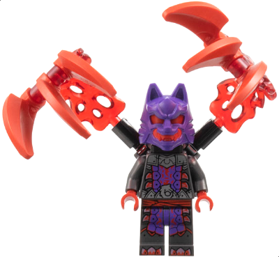 Wolf Mask Warrior - Dark Purple and Red Mask, Energy Claws