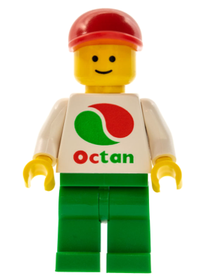 Octan - White Logo, Green Legs, Red Cap Short Bill (Reissue)