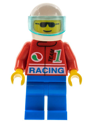 Octan - Racing, Blue Legs, White Helmet, Trans-Light Blue Visor