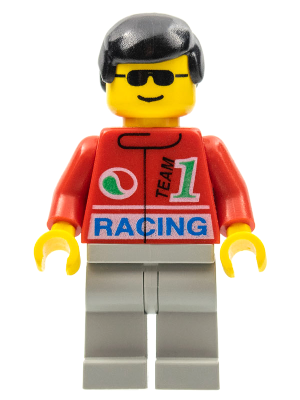 Octan - Racing, Light Gray Legs, Black Male Hair