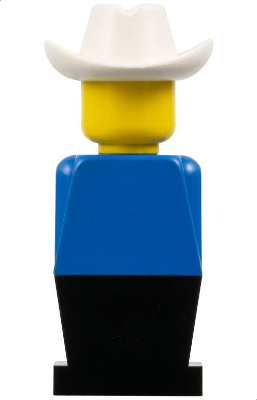 LEGOLAND - Blue Torso, Black Legs, White Cowboy Hat
