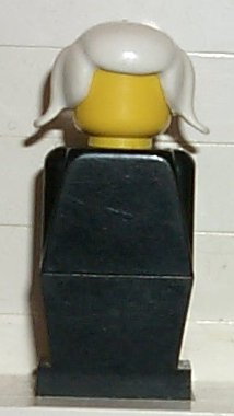 LEGOLAND - Black Torso, Black Legs, White Pigtails Hair