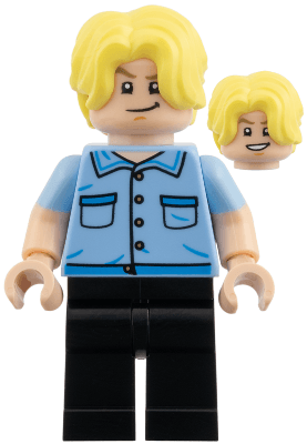 Sanji Vinsmoke - Bright Light Blue Shirt, Black Legs