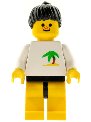 Palm Tree - Yellow Legs, Black Ponytail Hair