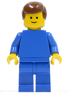 Plain Blue Torso with Blue Arms, Blue Legs, Brown Male Hair