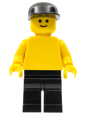 Plain Yellow Torso with Yellow Arms, Black Legs, Black Cap
