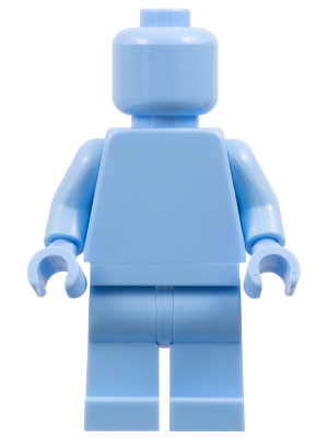 Plain Bright Light Blue Torso, Bright Light Blue Legs, Bright Light Blue Head (Monochrome)