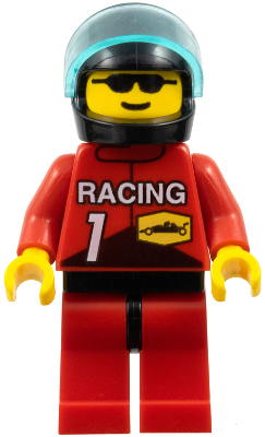 Racing Team 1, Black Helmet, Trans-Light Blue Visor