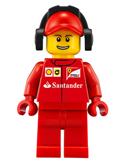 Scuderia Ferrari Team Crew Member - Male, Thin Grin with Teeth