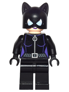 Catwoman - Black Suit with Dark Purple Trim, Dark Purple Lips