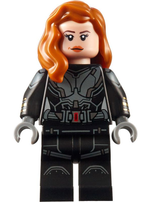 Black Widow - Black Jumpsuit, Dark Orange Mid-Length Hair, Printed Legs, Printed Arms